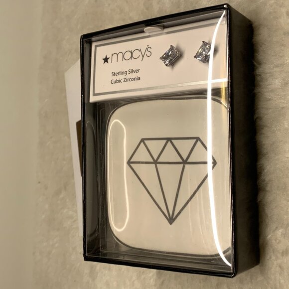 Sterling Silver Cubic Zirconia Earrings - Picture 1 of 3